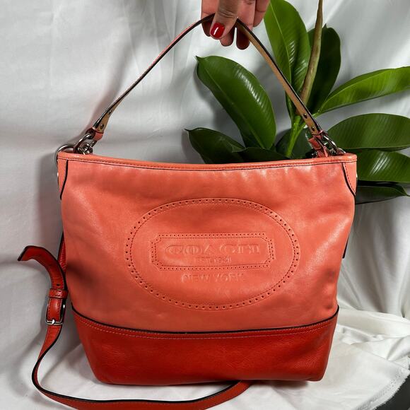 COACH Y2K Hampton 19393 Two Tone Pink Hobo Style Shoulder Bag - Picture 1 of 12